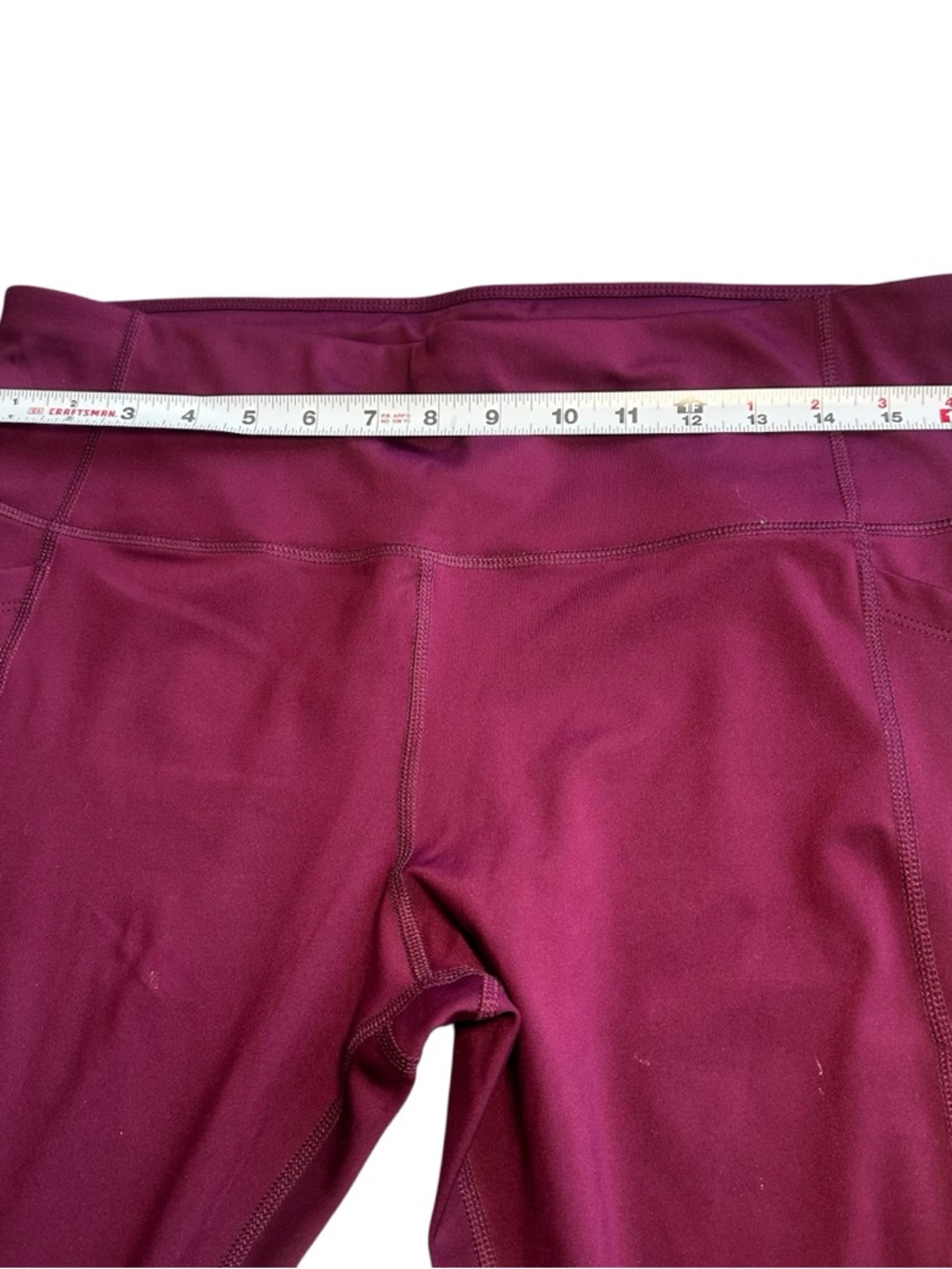 Avia women’s cropped leggings burgundy XL - Picture 3 of 5